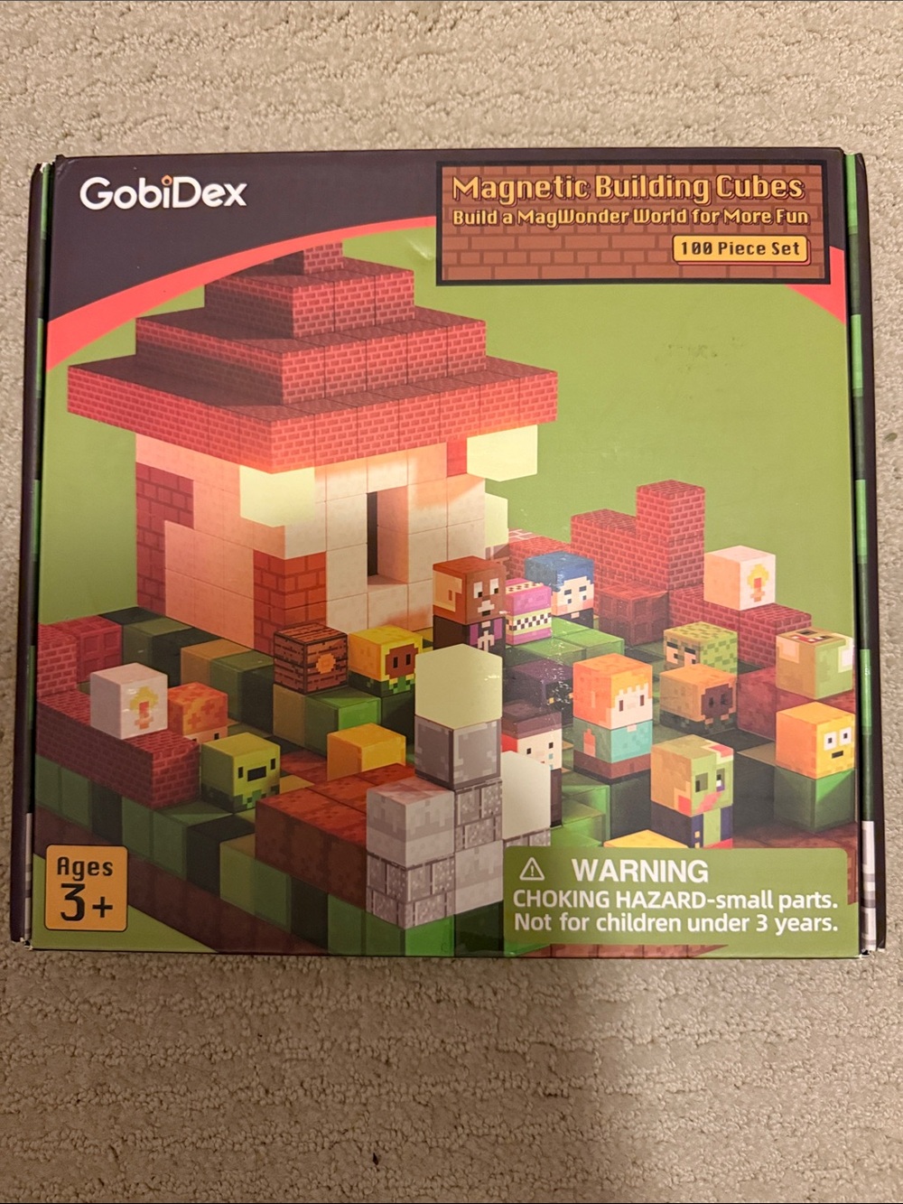 Magnetic Building Cubes Set - Multicolor 100-Piece
